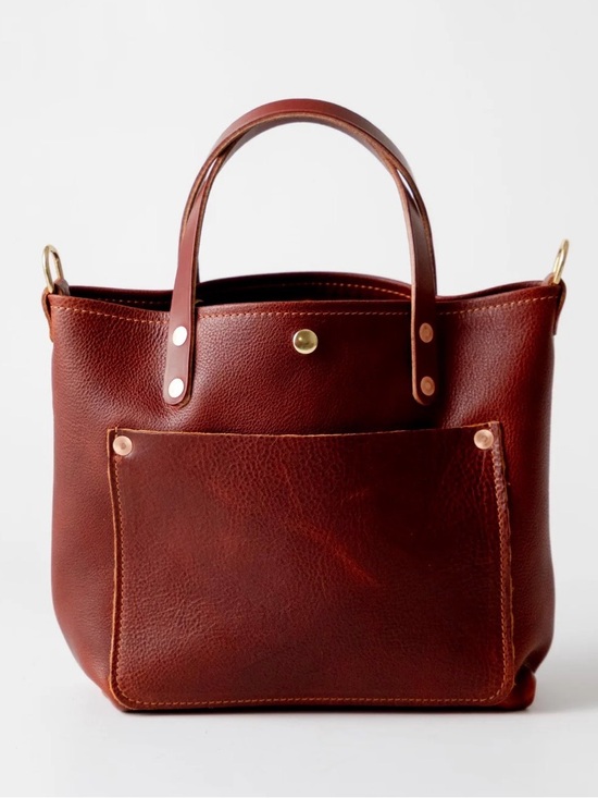 Kmm & Co. Handbags - KMM & Co DARK TAN BULLDOG MINI TRAVEL TOTE
